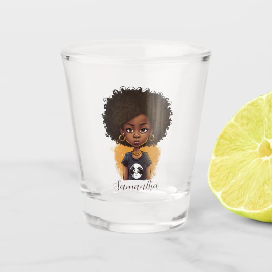 Verre A Shot Simple femme afro (Devant)