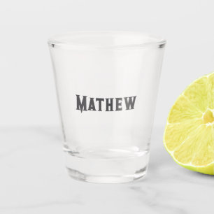 Verre A Shot simple lettre initiale monogramme ajouter votre no
