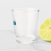 Verre A Shot simple lettre initiale monogramme ajouter votre no (Droite)