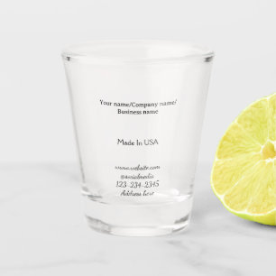 Verre A Shot simple minimal ajoutez votre logo/design ici entre