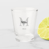 Verre A Shot simple minimum ajouter votre nom MONOGRAM GROOMSME (Devant)