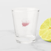 Verre A Shot Simple Modern Pologne Carte du drapeau Souvenir (Dos)