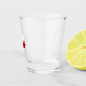 Verre A Shot Simple Modern Pologne Carte du drapeau Souvenir (Droite)