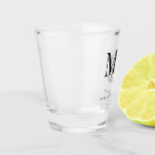 Verre A Shot Simple Monogramme Mariage (Gauche)