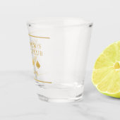 Verre A Shot Simple Monogramme Nom Poker Club Card Suite (Droite)