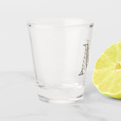 Verre A Shot Simple Monogramme Or  (Gauche)