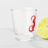 Verre A Shot Simple rouge vectoriel art octopus Silhouette (Gauche)