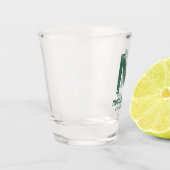 Verre A Shot Simple texte vert initial party de célibataire (Gauche)