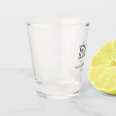 Verre A Shot Simple Vintage Couple Monogram Wedding  (Gauche)