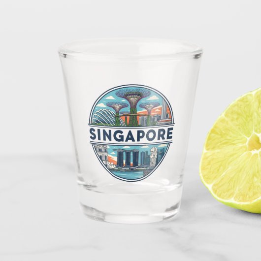 Verre A Shot Singapour (Devant)