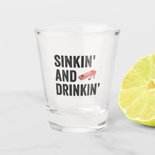 Verre A Shot Sinkin et Drinkin Funny Cornhole Funny Cadeau drôl