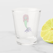 Verre A Shot sirène arc-en-ciel rose bleu pourpre vert noir bou (Dos)