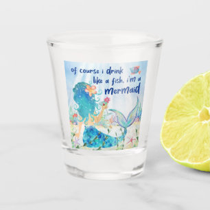 Verre A Shot Sirène Poisson Drôle Plage Tropicale