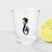 Verre A Shot Sirène tribale bleue (Devant)