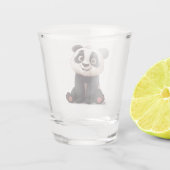 Verre A Shot Sitting Panda Bear Cartoon Illustration Artwork (Dos)