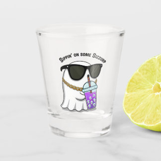 Verre A Shot Sizzurp Ghost Shot Glass – Funny Cute Ghost 