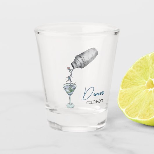 Verre A Shot ski et martinis (Devant)