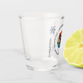 Verre A Shot Ski Jackson Hole, Wyoming - Femme Skier En Blanc (Gauche)