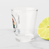 Verre A Shot Ski Jackson Hole, Wyoming - Homme Skier, Texte noi (Droite)