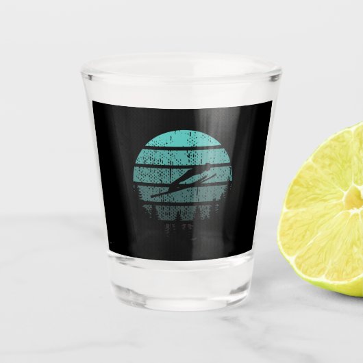 Verre A Shot Ski Jumper Ski Jumping Retro (Devant)