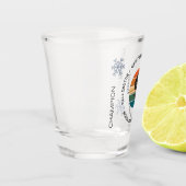 Verre A Shot Ski Killington, Vermont - Man Skier, Texte noir (Gauche)