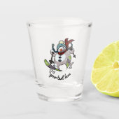 Verre A Shot Ski Snowman En Laine Casquette De Noël Cartoon (Devant)