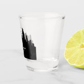 Verre A Shot Skyline de Chicago noir et blanc (Droite)