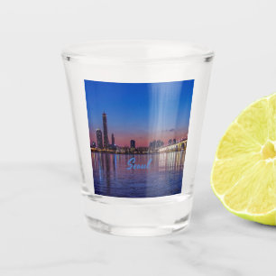 Verre A Shot Skyline de la capitale sud-coréenne de Séoul