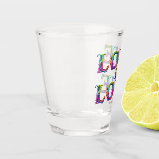 Verre A Shot SlipperyJoe amour est l'amour goutte à goutte de f (Gauche)