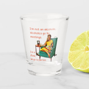 Verre A Shot SlipperyJoe socialisation boisson fête vintage fem
