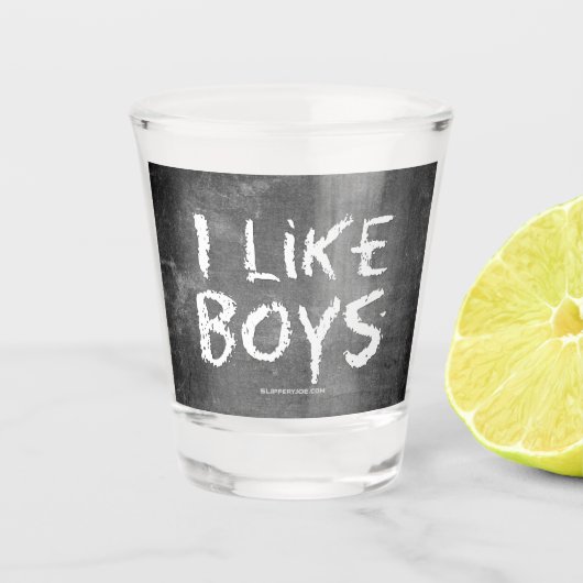 Verre A Shot SlipperyJoe's I Like Boys sale tableau noir (Devant)