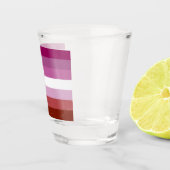 Verre A Shot SlipperyJoe's lesbian pride flag feminine communit (Droite)