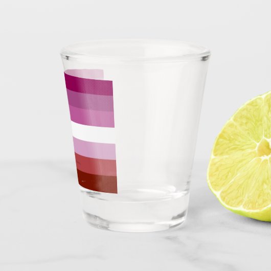 Verre A Shot SlipperyJoe's lesbian pride flag feminine communit (Droite)