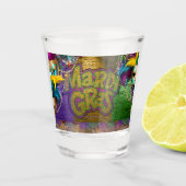 Verre A Shot SlipperyJoe's Mardi Gras Colliers de perles doublo (Devant)