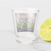 Verre A Shot SlipperyJoe's Mardi Gras masques perles décoration (Dos)