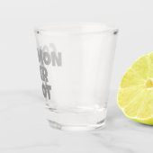 Verre A Shot Slogan gris joueur de niveau commun (Droite)