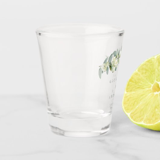 Verre A Shot Snowberry & Eucalyptus Mariage personnalisé (Gauche)