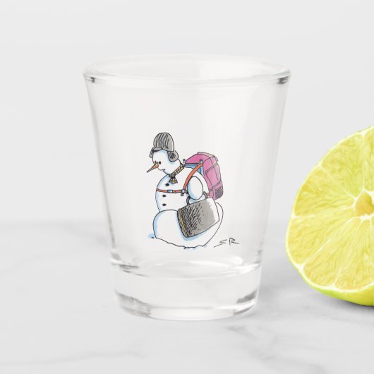 Verre A Shot Snowpack Snowman vitre transparent (Devant)
