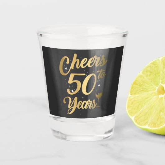 Verre A Shot Soirée de 50 ans 50e anniversaire (Devant)