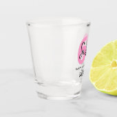 Verre A Shot Soixante rose 60e anniversaire moderne (Gauche)