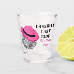 Verre A Shot Son Dernier Ride Disco Cowgirl Bachelorette Party