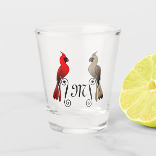 Verre A Shot SongBird du Cardinal du Nord