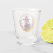 Verre A Shot Sorcière et chat noir (Dos)