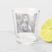 Verre A Shot Sorcière gothique céleste et chat noir (Dos)