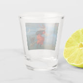 Verre A Shot Sorcière volant avec chat noir la nuit d'Halloween (Dos)