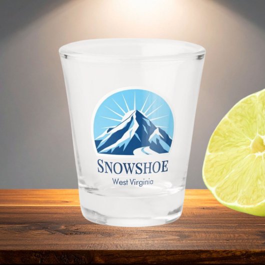 Verre A Shot Souvenir de la station de ski Snowshoe West Virgin