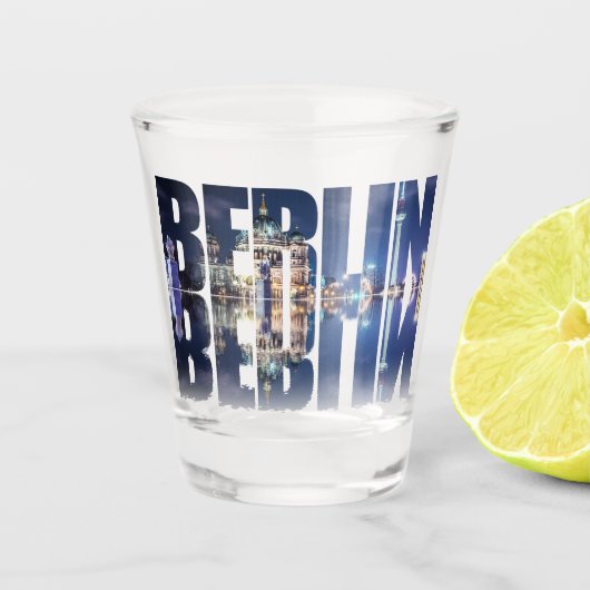 Verre A Shot souvenir texte de Berlin (Devant)