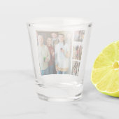 Verre A Shot Souvenirs chères : personnalisable 4 Photo Collage (Dos)