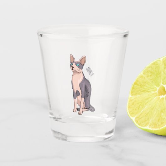 Verre A Shot Sphynx cat (Devant)