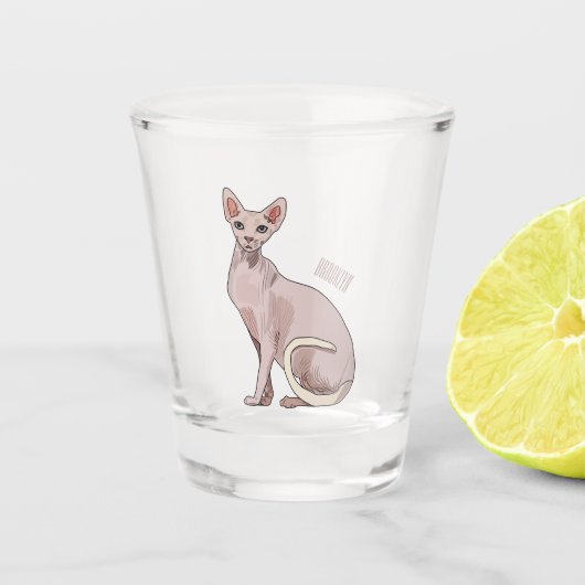 Verre A Shot Sphynx cat (Devant)
